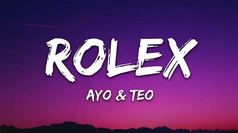 like robin crack like rolex diamonds lyrics|Lyrics for Rolex by Ayo & Teo .